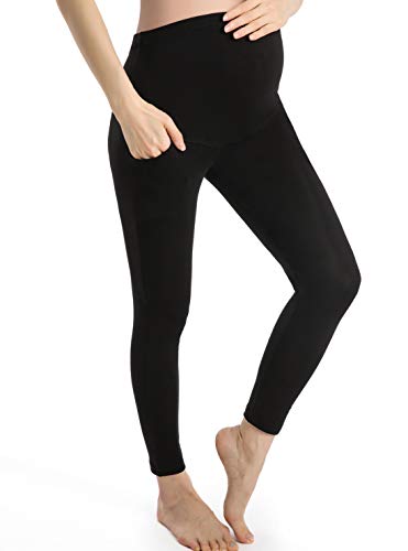 Pantalones de embarazo para mujer de longitud completa leggings de maternidad sobre el bump pantalones embarazadas