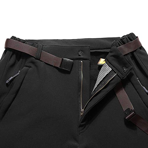 Pantalones De Esquí De Las Mujeres con Bolsillo con Cremallera, Resistente Al Agua Grueso Térmicos Pantalones De Nieve Ski Felpa Traje para Las Mujeres Camping Snowboard A Prueba De Viento