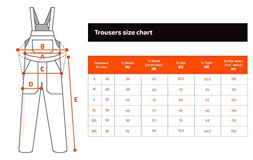 Pantalones de Trabajo para Hombre, Pantalon de Seguridad, Pantalones con Peto de Trabajo para Hombre, Ropa Hombre, Bolsillos Multiusos, S - 3XL, con Rodilleras Trabajo. (S, Rojo)