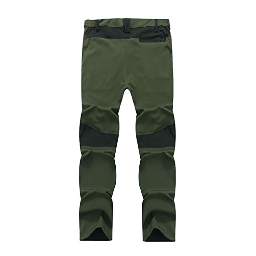 Pantalones de Trekking Hombre Pantalones de Softshell Pantalones Transpirable de Escalada Pantalones Impermeable Deportes Calentar Invierno Grueso Táctico Pantalones Xinan (L, Ejercito Verde)