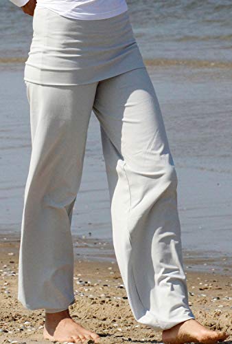 Pantalones de yoga Sooraj de Esparto, en algodón orgánico original (gris plata, XXS)