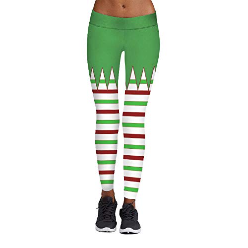 Pantalones De Yoga,Personalidad De La Moda Exclusiva Costura Bandas Impresas En Color Pantalones De Yoga Navidad Ropa Mujer Leggings Pantalones De Yoga Ejercicios De Gimnasia Deportes De Gimnasio Lle