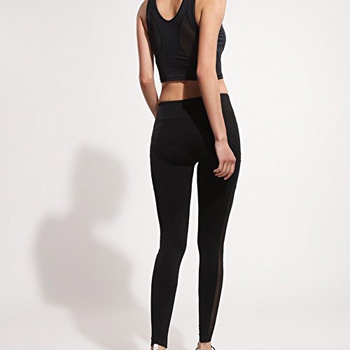 Pantalones Deportivos Mujeres SUNNSEAN Malla con Bolsillos Color Sólido Sexy Elásticos y Transpirables para Yoga Ejercicio Verano Costura Leggings Pants Pantalones Deportivos Mujeres SUNNSEAN Malla con Bolsillos Color Sólido Sexy Elásticos y Transpirables para Yoga Ejercicio Verano Costura Leggings Pants