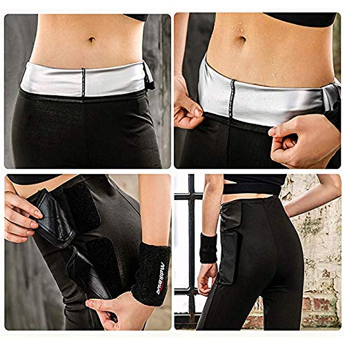 Pantalones para Adelgazar - Mallas Deportivas Mujer, Mallas Termicas de Neopreno, Pantalón de Sudoración Adelgazantes, Leggings Anticeluliticos Fitness (L)