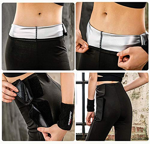 Pantalones para Adelgazar Neopreno Mujer Deportivos Pantalones Sauna Pantalón de Sudoración Adelgazar Pantalón Quema Grasa Mallas Termicos de Neopreno (M)