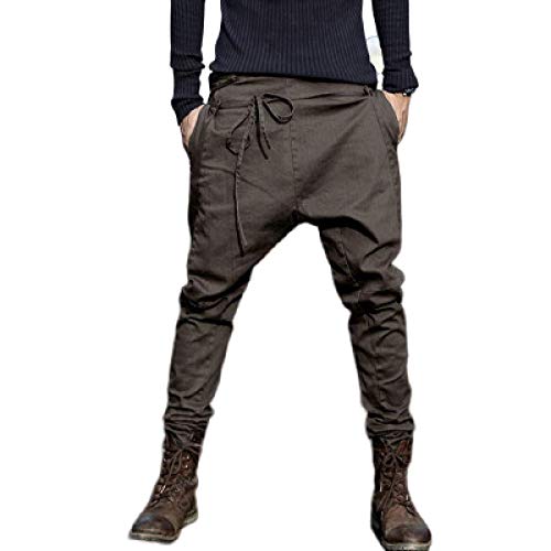 Pantalones para Hombre Tendencia de Moda Pantalones Casuales Personalizados de Color sólido Sueltos Pantalones Deportivos Casuales con cordón de Cintura elástica Pantalones Delgados 3XL