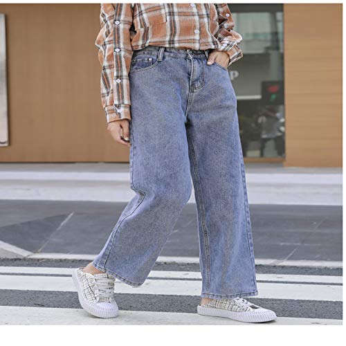 Pantalones Vaqueros de Pierna Ancha de Cintura Alta para Mujer Streetwear Moda Retro Color sólido Pantalones de Mezclilla relajados clásicos Desgastados Todas Las Estaciones L Pantalones Vaqueros de Pierna Ancha de Cintura Alta para Mujer Streetwear Moda Retro Color sólido Pantalones de Mezclilla relajados clásicos Desgastados Todas Las Estaciones L
