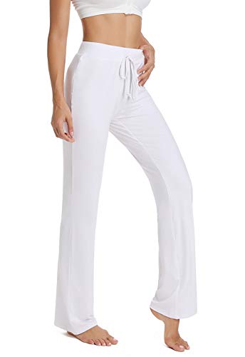 Pantalones Yoga Deportivos Chándal para Mujer Elásticos Transpirables Running Fitness Blanco Grande Pantalones Yoga Deportivos Chándal para Mujer Elásticos Transpirables Running Fitness Blanco Grande