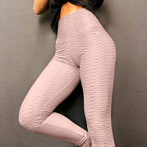 Pantalones Yoga Mujer Leggins Pantalones Deportivos Mallas Pantalones Deportivos Yoga de Alta Cintura Elásticos y Transpirables para Running Fitness con Elásticos Fannyfuny