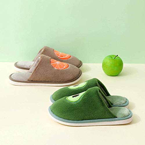 Pantuflas cálidas de algodón suave，Zapatos peludos, zapatillas de algodón de frutas, calidez interior del hogar, zapatillas gruesas de algodón en el piso inferior-【P311】 Huevos (modelos masculinos)