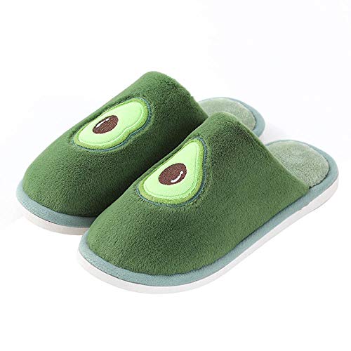 Pantuflas cálidas de algodón suave，Zapatos peludos, zapatillas de algodón de frutas, calidez interior del hogar, zapatillas gruesas de algodón en el piso inferior-【P311】 Huevos (modelos masculinos)