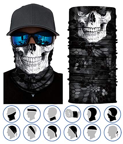 Pañuelo 3D para el cuello, la cabeza, ciclismo, multifunción, cinta para la frente, resistente al viento, para moto, esquí, snowboard, pasamontañas, Halloween, Hombre, S57.