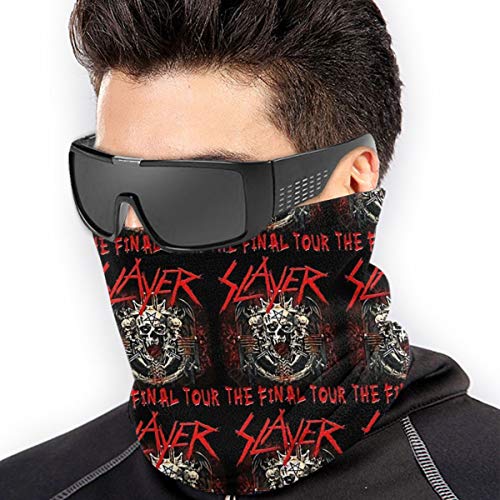 Pañuelo multifunción para hombre y mujer, toalla de exterior, sin costuras, pañuelo de cuello sostenible, bufanda, cinta para la frente, diseño Rock Metal Slayer Band 01 Top Rock Art