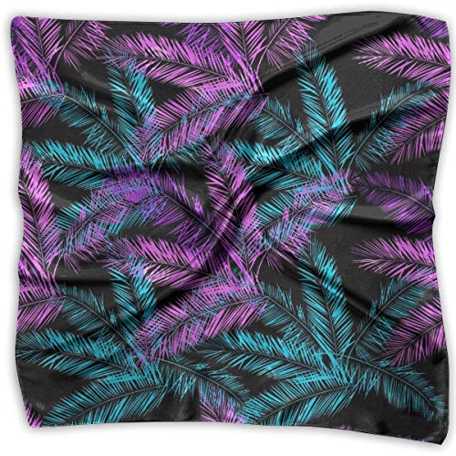 Pañuelo, pañuelo de seda de hoja de palmera colorida, diademas cuadradas divertidas para montar a caballo en la montaña, 100X100 CM Pañuelo, pañuelo de seda de hoja de palmera colorida, diademas cuadradas divertidas para montar a caballo en la montaña, 100X100 CM