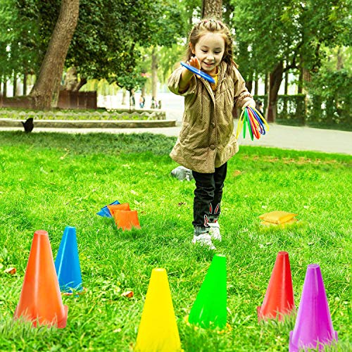 Paochocky 30 Piezas 3 en 1 Juego de Set, Entrenamiento Plástico Conos, Bolsas de Frijol y Anillos de plástico Juego para los Entrenamiento Fútbol, Deportes y Juegos al Aire Libre del Carnaval Paochocky 30 Piezas 3 en 1 Juego de Set, Entrenamiento Plástico Conos, Bolsas de Frijol y Anillos de plástico Juego para los Entrenamiento Fútbol, Deportes y Juegos al Aire Libre del Carnaval