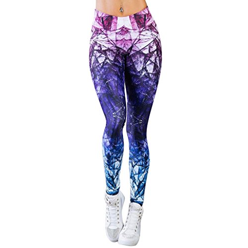 PAOLIAN La Mujer Pantalones De Deporte, Mujer Deportes Gimnasio Yoga Rutina De Ejercicio Pantalones Correr Cintura Media Aptitud Leotardos EláSticos (púrpura, S)