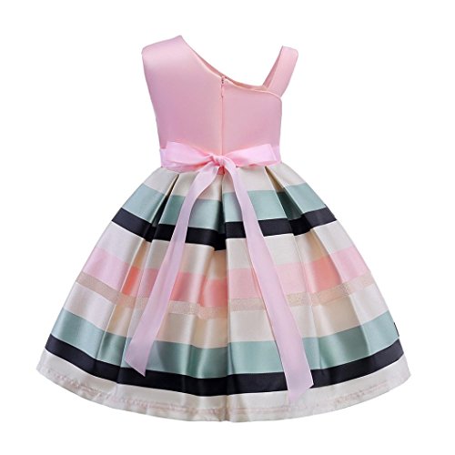 PAOLIAN Monos Ropa para bebƩ niƱas Traje de Vestido Vestidos de Princesa Verano Impresion de Florales Pajarita Irregular Fiesta Boda Conjuntos para niƱas de 9 Meses 3 aƱos - 8 aƱos (140, Rosa) PAOLIAN Monos Ropa para bebƩ niƱas Traje de Vestido Vestidos de Princesa Verano Impresion de Florales Pajarita Irregular Fiesta Boda Conjuntos para niƱas de 9 Meses 3 aƱos - 8 aƱos (140, Rosa)