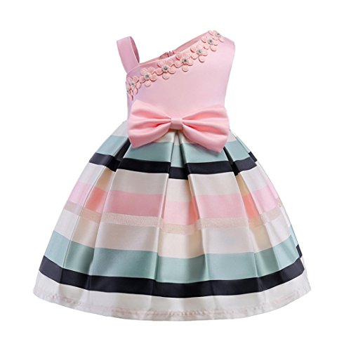 PAOLIAN Monos Ropa para bebƩ niƱas Traje de Vestido Vestidos de Princesa Verano Impresion de Florales Pajarita Irregular Fiesta Boda Conjuntos para niƱas de 9 Meses 3 aƱos - 8 aƱos (140, Rosa) PAOLIAN Monos Ropa para bebƩ niƱas Traje de Vestido Vestidos de Princesa Verano Impresion de Florales Pajarita Irregular Fiesta Boda Conjuntos para niƱas de 9 Meses 3 aƱos - 8 aƱos (140, Rosa)