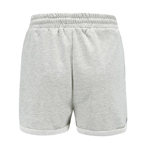 PAOLIAN Pantalones Cortos para Mujer Verano 2018 Casual Pantalones de Vestir Running Playa Sólido Fiesta con Pretina Elástica Algodón Cintura Alta Pantalones Cortos Jogger Deportivos (L, Gris) PAOLIAN Pantalones Cortos para Mujer Verano 2018 Casual Pantalones de Vestir Running Playa Sólido Fiesta con Pretina Elástica Algodón Cintura Alta Pantalones Cortos Jogger Deportivos (L, Gris)