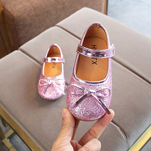 PAOLIAN Zapatos de Fiesta Princesa para Niñas Verano 2019 Sandalias para Bebe Niñas Calzado Zapatillas Danza Vestir Boda Suela Blanda Baratos 22-29