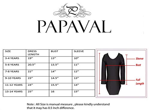 Papaval - Maillot de Manga Larga para niña, para Deportes, Escuela, Danza, Ballet o Gimnasia, Color Lila, tamaño Años 13-14 Años Papaval - Maillot de Manga Larga para niña, para Deportes, Escuela, Danza, Ballet o Gimnasia, Color Lila, tamaño Años 13-14 Años