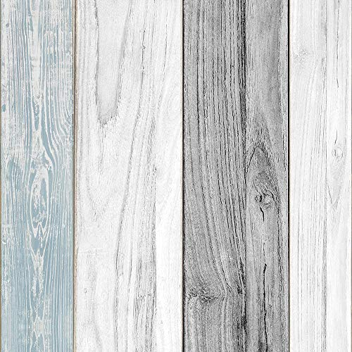 Papel Adhesivo de Madera de Vinilo para Muebles y Pared - 45x300cm - Madera Vintage - Vinilo Resistente, Impermeable y Removible, VM-11