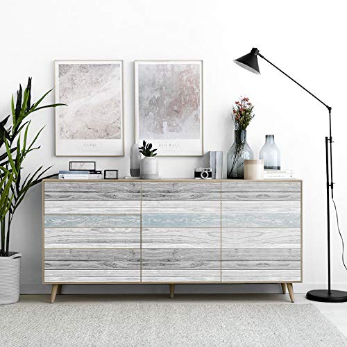 Papel Adhesivo de Madera de Vinilo para Muebles y Pared - 45x300cm - Madera Vintage - Vinilo Resistente, Impermeable y Removible, VM-11 Papel Adhesivo de Madera de Vinilo para Muebles y Pared - 45x300cm - Madera Vintage - Vinilo Resistente, Impermeable y Removible, VM-11