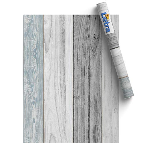 Papel Adhesivo de Madera de Vinilo para Muebles y Pared - 45x300cm - Madera Vintage - Vinilo Resistente, Impermeable y Removible, VM-11 Papel Adhesivo de Madera de Vinilo para Muebles y Pared - 45x300cm - Madera Vintage - Vinilo Resistente, Impermeable y Removible, VM-11