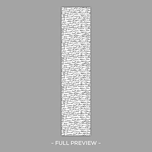 Papel Adhesivo de Vinilo para Muebles y Pared - 45x200cm - Texto Escrito a Mano, Fondo Blanco - Vinilo Resistente, Impermeable y Removible, V-MU-12 Papel Adhesivo de Vinilo para Muebles y Pared - 45x200cm - Texto Escrito a Mano, Fondo Blanco - Vinilo Resistente, Impermeable y Removible, V-MU-12