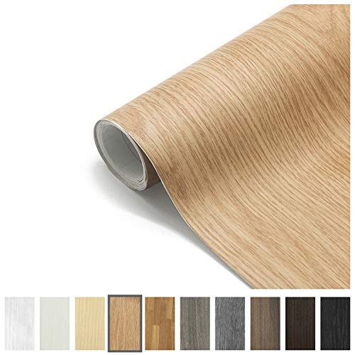 Papel Adhesivo Madera para Muebles 61x500cm, Espesar Duradero Vinilo Película Prueba de Aceite Impermeable Papel Pared para la Cocina Encimera Oficina, Type B