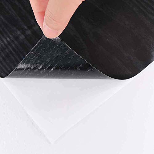 Papel Adhesivo para Muebles Pegatina Madera Negra 40X300cm Impermeable Vinilo Decorativo Adecuado para la Renovación de Muebles Navidad