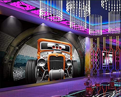 papel pintado Alcantarilla túnel bar discoteca coche todoterreno herramientas de carreras Póster Imagen Gimnasio Yoga Sala Mural Tienda de ropa Decoración Tatuajes de pared-250cmx175cm