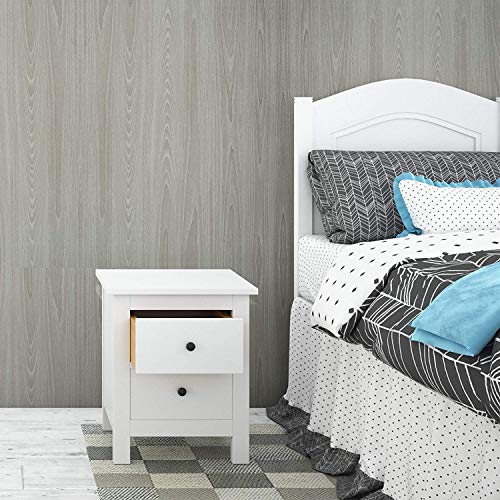 Papier adhésif aspect bois pour comptoir, cuisine, armoires, mur, table, porte, bureau (gris, largeur de 45 cm sur une longueur de 10 m) Papier adhésif aspect bois pour comptoir, cuisine, armoires, mur, table, porte, bureau (gris, largeur de 45 cm sur une longueur de 10 m)