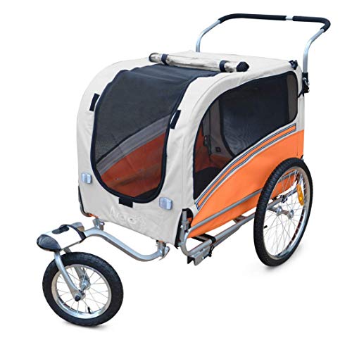 Papilioshop Argo Remolque Bici y Silla de Paseo para Perro Mascota (Anaranjado L)