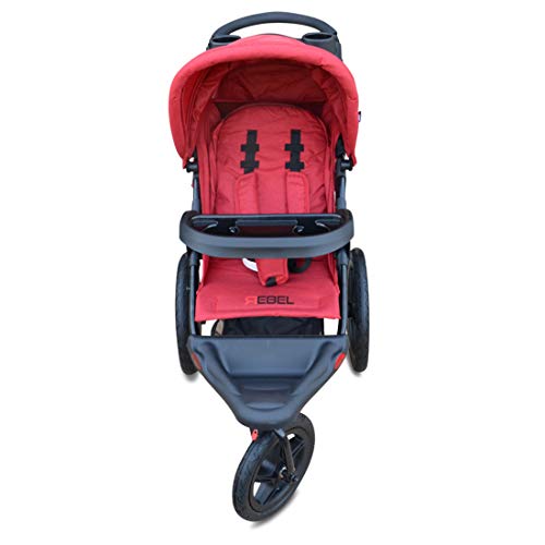 PAPILIOSHOP REBEL Silla de paseo cochecito para niño y bebé 3 ruedas (Rojo)