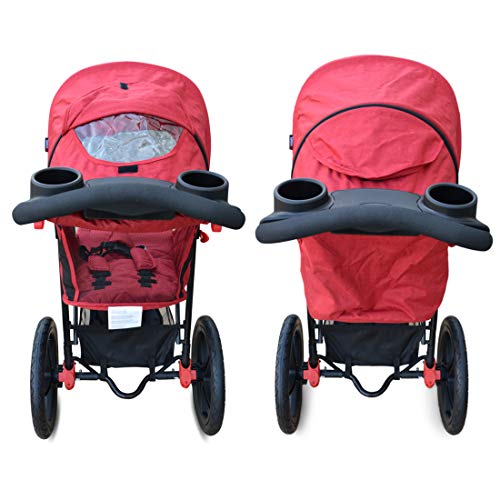 PAPILIOSHOP REBEL Silla de paseo cochecito para niño y bebé 3 ruedas (Rojo)