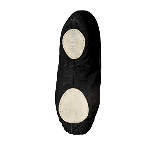 Papillon Zapatillas de ballet para niños y adultos, ballet con banda de goma, lino, suela dividida de ante, color Negro, talla 40.5 EU Papillon Zapatillas de ballet para niños y adultos, ballet con banda de goma, lino, suela dividida de ante, color Negro, talla 40.5 EU