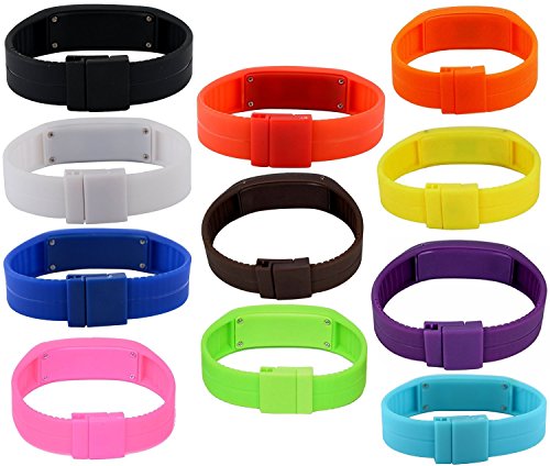 Pappi-Haunt Pack de 11 Relojes unisex con banda LED digital, artículos de regalo para niños, cumpleaños, fiesta Pappi-Haunt Pack de 11 Relojes unisex con banda LED digital, artículos de regalo para niños, cumpleaños, fiesta