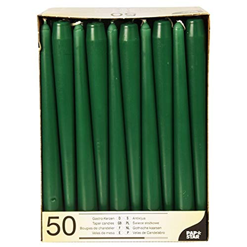 Papstar 17966 50 - Velas (diámetro 2,2 x 25 cm), Blanco, paquete de 50 Papstar 17966 50 - Velas (diámetro 2,2 x 25 cm), Blanco, paquete de 50