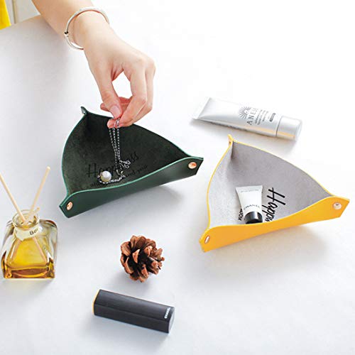 Paquete De 3 Bandejas De Almacenamiento De Cuero Triangulares para Llaves, Joyería, Monedas, Artículos Diversos, Organizador, Caja Organizadora De Almacenamiento Junto A La Cama,Gris Paquete De 3 Bandejas De Almacenamiento De Cuero Triangulares para Llaves, Joyería, Monedas, Artículos Diversos, Organizador, Caja Organizadora De Almacenamiento Junto A La Cama,Gris