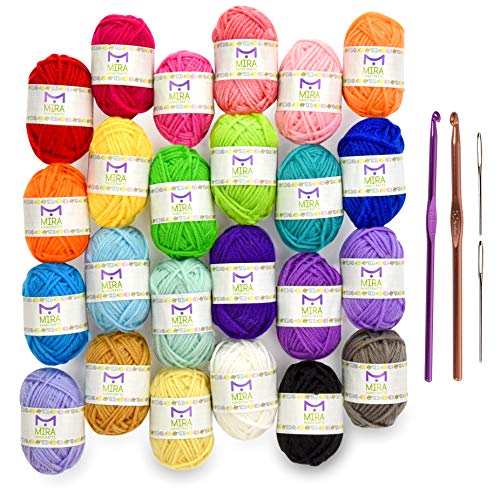 Paquete de hilados miniatura - 24x10g Madejas de hilo de acrílico - 20m de longitud cada una - Perfecto para cualquier trabajo mini de ganchillo o tejido de punto - 4 regalos GRATIS con cada paquete Paquete de hilados miniatura - 24x10g Madejas de hilo de acrílico - 20m de longitud cada una - Perfecto para cualquier trabajo mini de ganchillo o tejido de punto - 4 regalos GRATIS con cada paquete