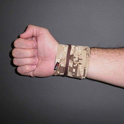 Par de muñequeras Strength Color Camuflaje marrón pixelado para Crossfit, Gimnasio, Fitness, Powerlifting. Regalo Par de muñequeras Strength Color Camuflaje marrón pixelado para Crossfit, Gimnasio, Fitness, Powerlifting. Regalo