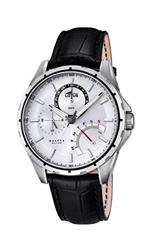 para Hombre de Loto Reloj Infantil de Cuarzo con Esfera analógica Blanca y Negro Correa de Piel 18208/1 para Hombre de Loto Reloj Infantil de Cuarzo con Esfera analógica Blanca y Negro Correa de Piel 18208/1