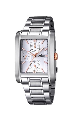 para Hombre de Loto Reloj Infantil de Cuarzo con Esfera analógica Blanca y Plateado Correa de Acero Inoxidable de 18222/2 para Hombre de Loto Reloj Infantil de Cuarzo con Esfera analógica Blanca y Plateado Correa de Acero Inoxidable de 18222/2
