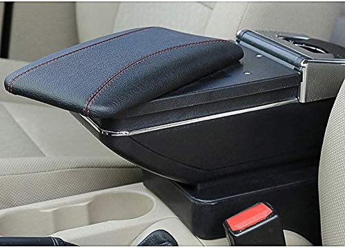 Para Mazda CX-3 CX 3 CX3 2014-2019 Apoyabrazos Caja de almacenamiento Coches Reposabrazos Central Negro con línea roja