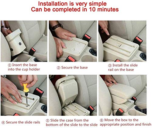 Para Mazda CX-3 CX 3 CX3 2014-2019 consola central de coche apoyabrazos caja de almacenamiento accesorios con soporte para taza y Ashtra extraíble