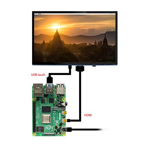 para Pantalla Raspberry Pi 4, Monitor de Pantalla táctil capacitiva HDMI de 5 Pulgadas - Pantalla LCD HD de 800x480 (Compatible con Pi 4 y Pi 3 B +, Windows)