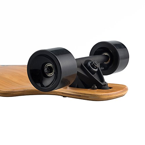 PARADOX Bamboo Longboard Drop-Down Downhill Cruiser Freeride Monopatín Skateboard (107 cm)