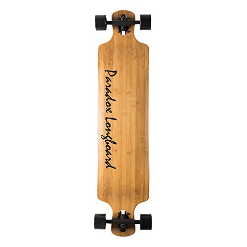 PARADOX Bamboo Longboard Drop-Down Downhill Cruiser Freeride Monopatín Skateboard (107 cm)