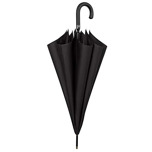 Paraguas Hombre Golf Negro - Paraguas Largo Clasico Elegante Antiviento Ultra Resistente y Grande - Tela Monocolor Repelente al Agua - PFC Free - Diámetro 120 - Apertura Automática - Perletti (Negro) Paraguas Hombre Golf Negro - Paraguas Largo Clasico Elegante Antiviento Ultra Resistente y Grande - Tela Monocolor Repelente al Agua - PFC Free - Diámetro 120 - Apertura Automática - Perletti (Negro)